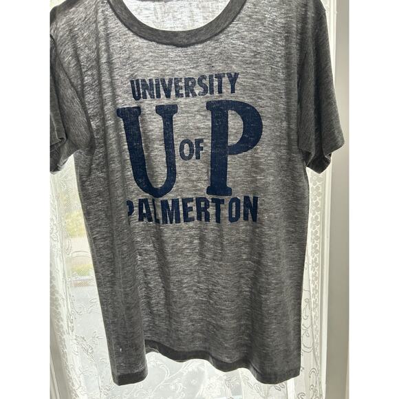 Vintage 80s Palmerton Shirt Size Medium USA Single Stitch Paper Thin Soft Gray - Picture 3 of 16